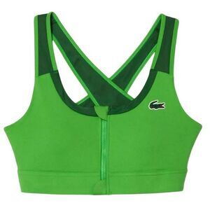 Lacoste Womens/Ladies Colour Block Stretch Zipped Sport Bralette / Green